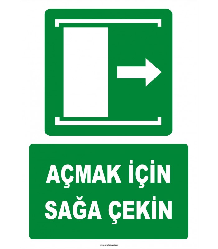 ZY2044 - ISO 7010 Açmak İçin Sağa Çekin