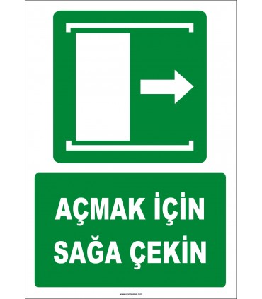 ZY2044 - ISO 7010 Açmak İçin Sağa Çekin