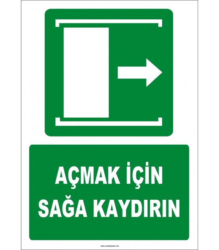 ZY2045 - ISO 7010 Açmak İçin Sağa Kaydırın