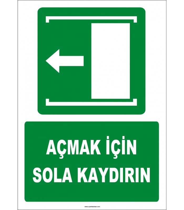 ZY2047 - ISO 7010 Açmak İçin Sola Kaydırın