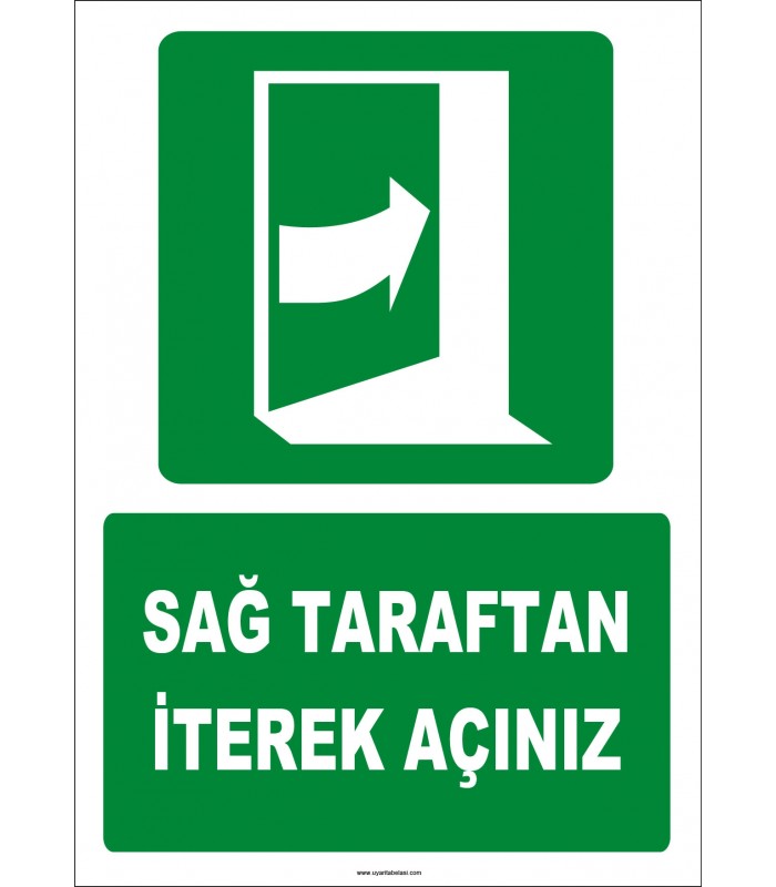 ZY2051 - ISO 7010 Sağ Taraftan İterek Açınız