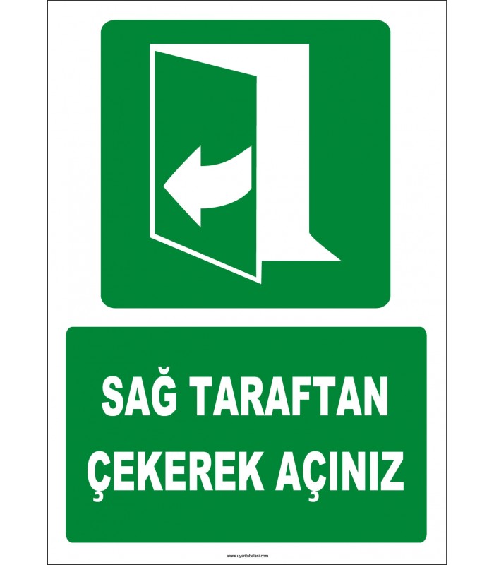 ZY2053 - ISO 7010 Sağ Taraftan Çekerek Açınız