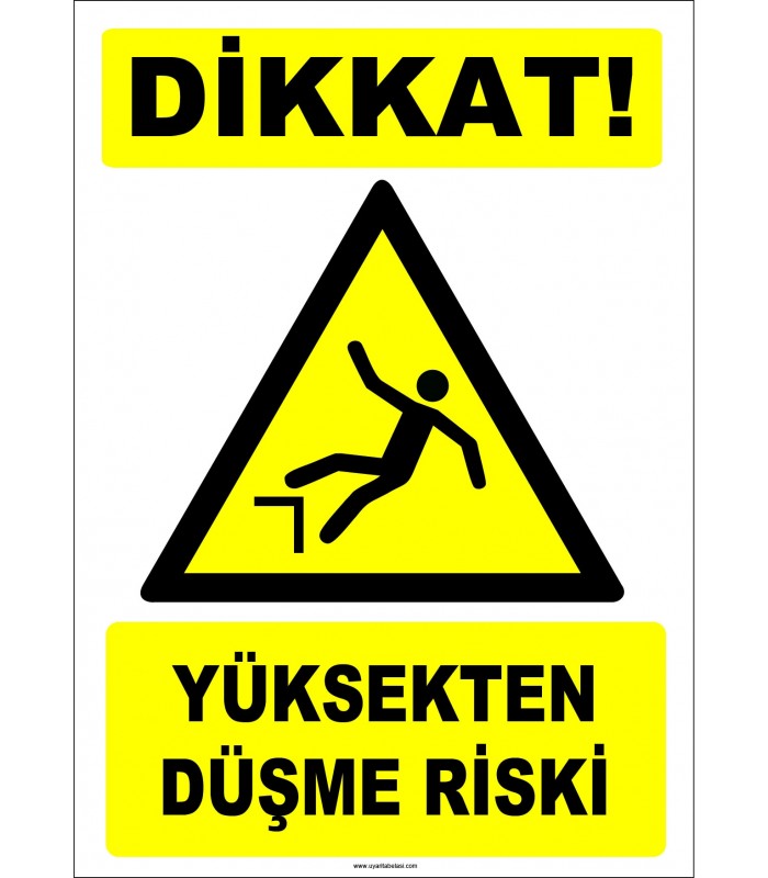 ZY2099 - ISO 7010 Dikkat! Yüksekten Düşme Riski