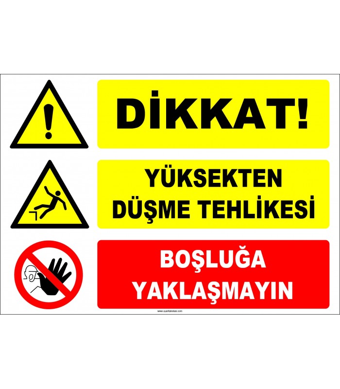 ZY2129 - Dikkat! Yüksekten Düşme Tehlikesi, Boşluğa Yaklaşmayın