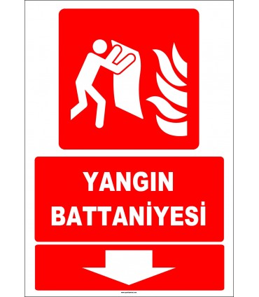 ZY2152 - ISO 7010 Yangın Battaniyesi, Aşağıda