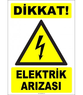 ZY2174 - ISO 7010 Dikkat Elektrik Arızası