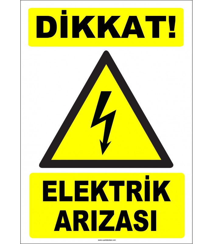 ZY2174 - ISO 7010 Dikkat Elektrik Arızası