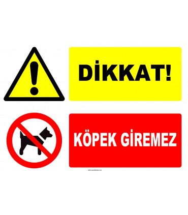 ZY2162 - ISO 7010 Dikkat! Köpek Giremez