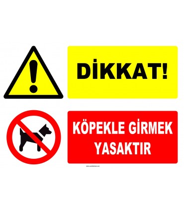 ZY2163 - ISO 7010 Dikkat! Köpekle Girmek Yasaktır