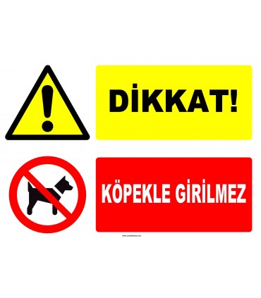 ZY2164 - ISO 7010 Dikkat Köpekle Girilmez