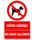 ZY2165 - ISO 7010 Türkçe İngilizce Köpek Giremez, No Dogs Allowed