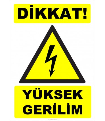 ZY2175 - ISO 7010 Dikkat Yüksek Gerilim