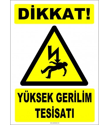 ZY2188 - Dikkat! Yüksek Gerilim Tesisatı
