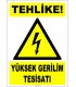 ZY2194 - ISO 7010 Tehlike! Yüksek Gerilim Tesisatı