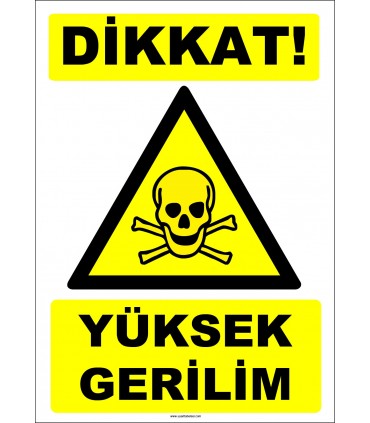 ZY2195 - ISO 7010 Dikkat Yüksek Gerilim