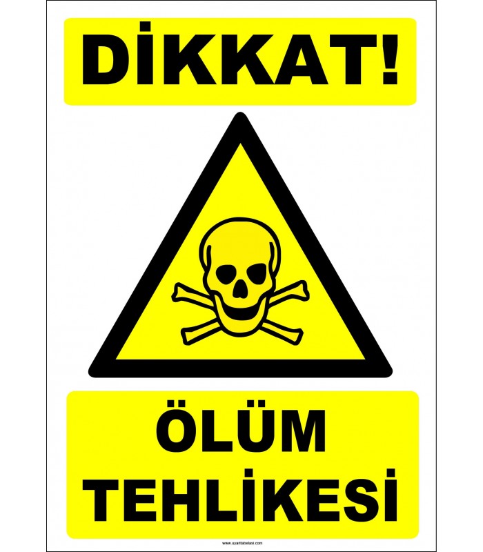 ZY2196 - ISO 7010 Dikkat Ölüm Tehlikesi