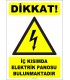 ZY2227 - ISO 7010 Dikkat! İç Kısımda Elektrik Panosu Bulunmaktadır