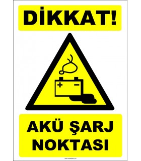 ZY2289 - ISO 7010 Dikkat! Akü Şarj Noktası