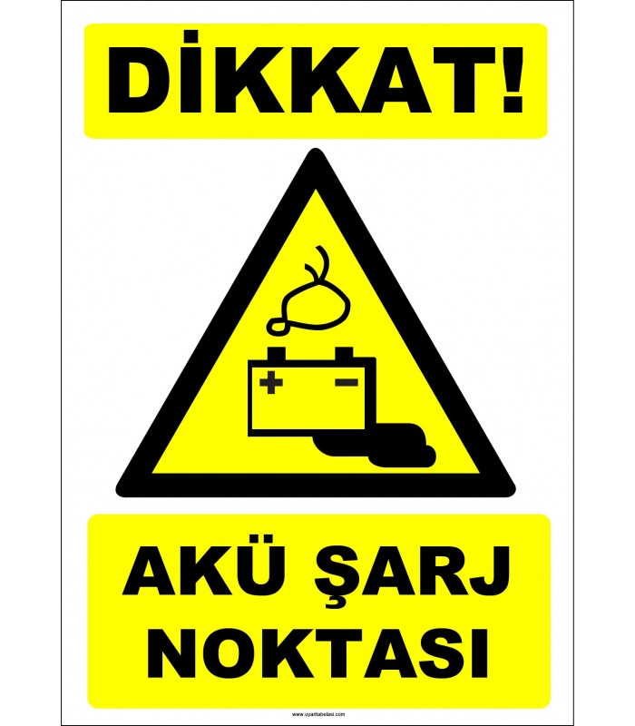ZY2289 - ISO 7010 Dikkat! Akü Şarj Noktası