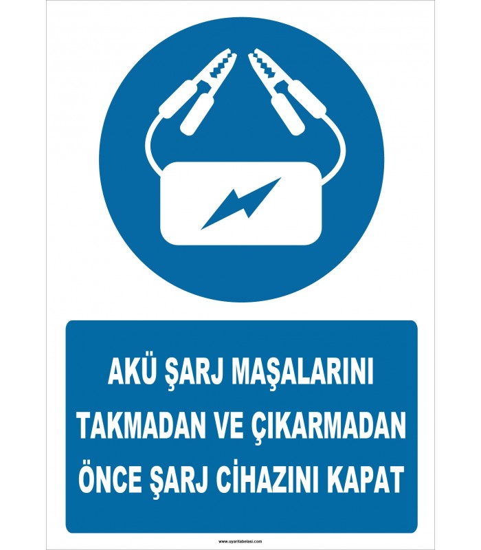ZY2322 - Akü Şarj Maşalarını Takmadan veya Çıkarmadan Önce Şarj Cihazını Kapat