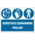 ZY2326 - ISO 7010 Koruyucu Donanımını Kullan (Yüz Siperi, Eldiven, Giysi)