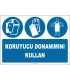 ZY2330 - ISO 7010 Koruyucu Donanımını Kullan (Yüz Siperi, Eldiven, Önlük)