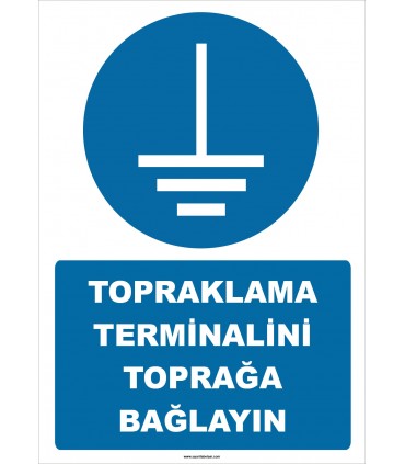 ZY2335 - ISO 7010 Topraklama Terminalini Toprağa Bağlayın