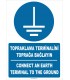 ZY2333 - ISO 7010 Türkçe İngilizce Topraklama Terminalini Toprağa Bağlayın, Connect An Earth Terminal To The Ground