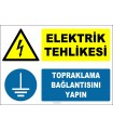ZY2336 - ISO 7010 Elektrik Tehlikesi, Topraklama Bağlantısını Yapın