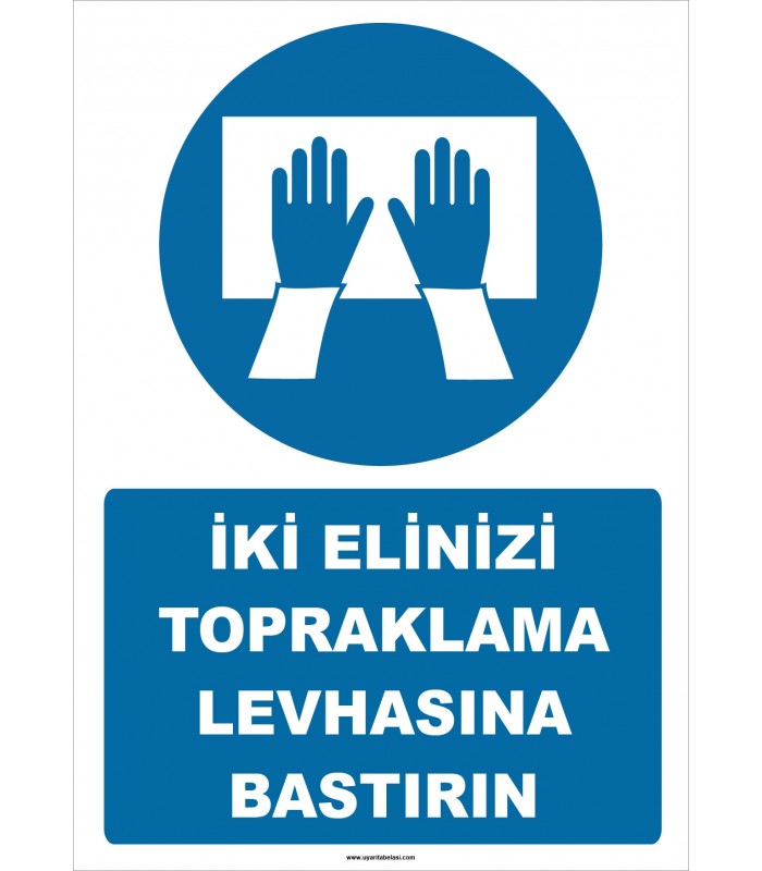 ZY2346 - İki Elinizi Topraklama Levhasına Bastırın