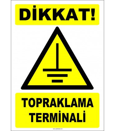 ZY2349 - Dikkat! Topraklama Terminali