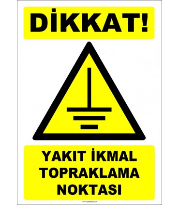 ZY2355 - Dikkat! Yakıt İkmal Topraklama Noktası