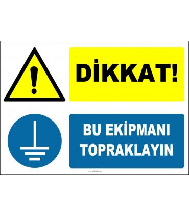 ZY2352 - Dikkat! Bu Ekipmanı Topraklayın