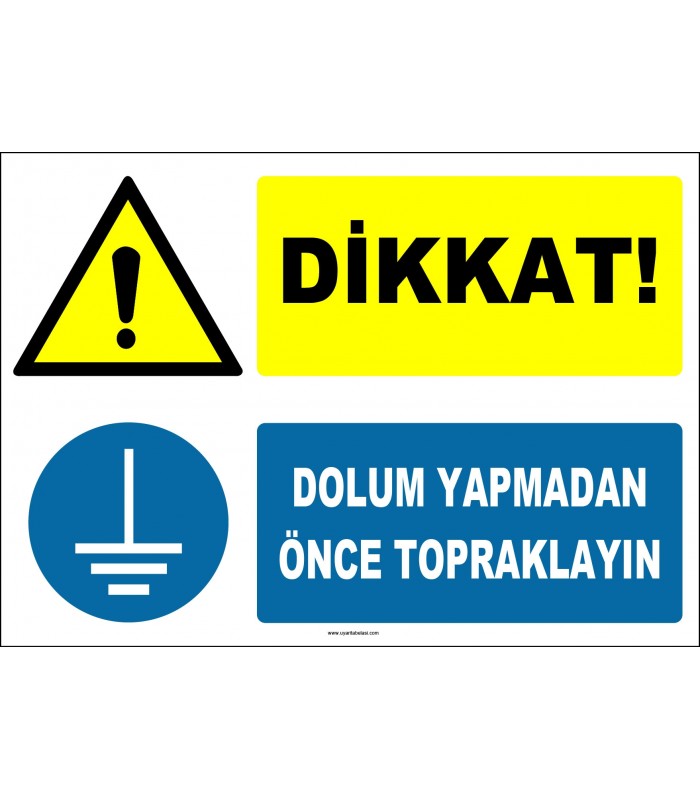 ZY2358 - Dikkat! Dolum Yapmadan Önce Topraklayın