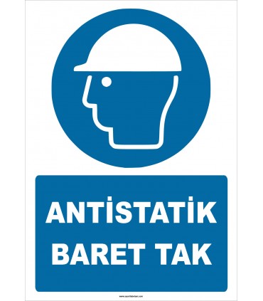 ZY2386 - ISO 7010 Antistatik Baret Tak
