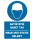 ZY2389 - Türkçe İngilizce Antistatik Baret Tak, Wear Antistatic Helmet