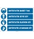 ZY2379 - ISO 7010 Antistatik Baret Tak, Antistatik Giysi Giy, Antistatik Eldiven Giy, Antistatik Ayakkabı Giy