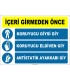 ZY2381 - ISO 7010 İçeri Girmeden Önce, Koruyucu Giysi Giy, Koruyucu Eldiven Giy, Antistatik Ayakkabı Giy