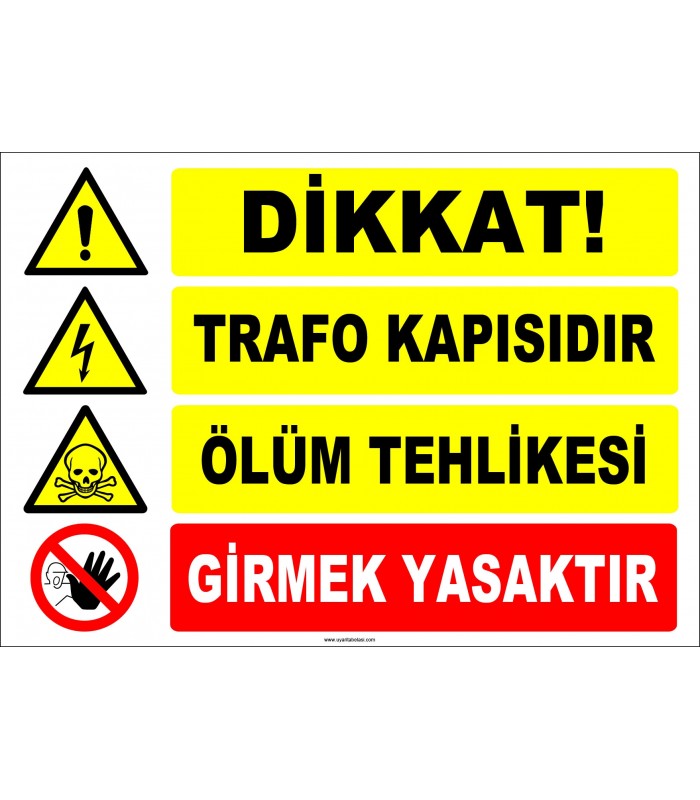 ZY2415 - Dikkat! Trafo Kapısıdır, Ölüm Tehlikesi, Girmek Yasaktır