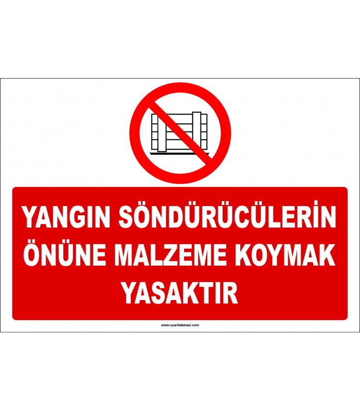 ZY2449  - Yangın Söndürücülerin Önüne Malzeme Koymak Yasaktır