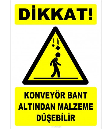 ZY2457 - Dikkat! Konveyör Bant Altından Malzeme Düşebilir
