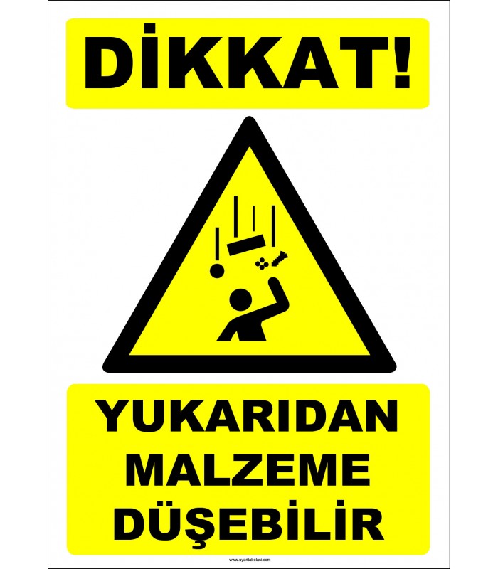 ZY2462 - ISO 7010 Dikkat! Yukarıdan Malzeme Düşebilir