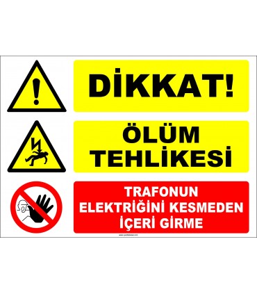 ZY2470 - Dikkat! Ölüm Tehlikesi, Trafonun Elektriğini Kesmeden İçeri Girme