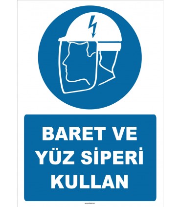 ZY2481 - Baret ve Yüz Siperi Kullan