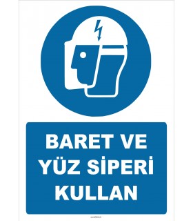 ZY2482 - Baret ve Yüz Siperi Kullan
