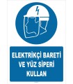 ZY2485 - Elektrikçi Bareti ve Yüz Siperi Kullan