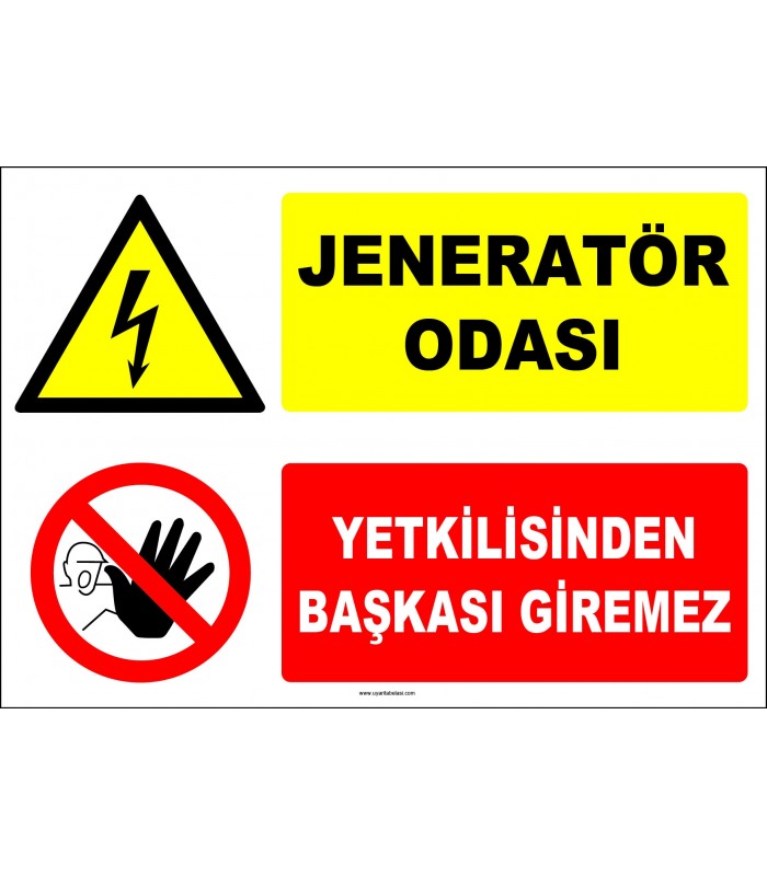 ZY2493 - Jeneratör Odası, Yetkilisinden Başkası Giremez