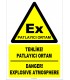 ZY2505 - Türkçe İngilizce Tehlike! Patlayıcı Ortam, Danger! Explosive Atmosphere