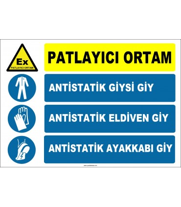 ZY2510 - Patlayıcı Ortam, Antistatik Giysi, Eldiven, Ayakkabı Giy