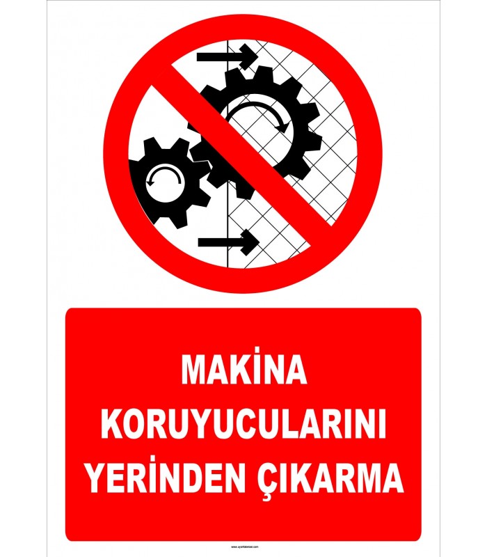 ZY2580 - Makina Koruyucularını Yerinden Çıkarma